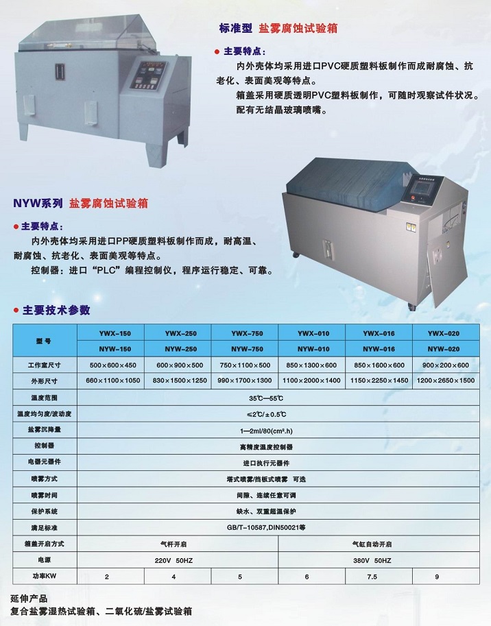 NYW鹽霧腐蝕試驗(yàn)箱